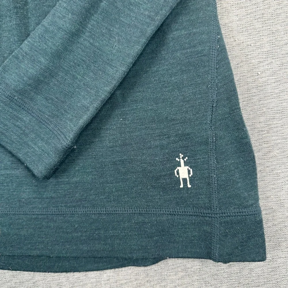 Smartwool Base Layer Top Shirt Womens S Teal Green 100% Merino Wool Long Sleeve - Picture 6 of 11